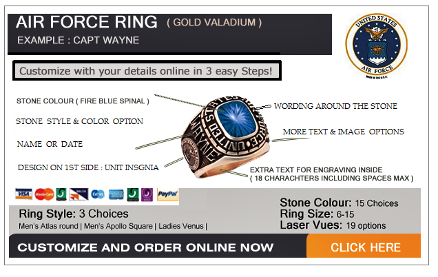 air force rings custom made air force rings