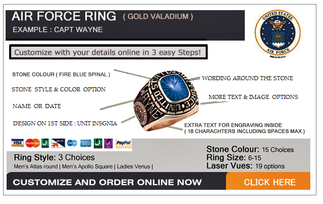 custom made air force rings